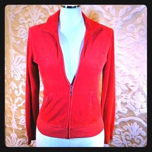 Juicy Couture track suit zip-up cardigan red S M